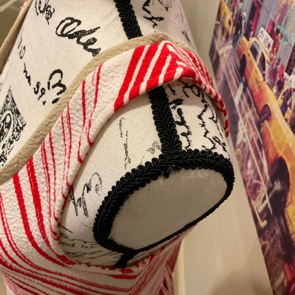 Anthropologie Red and White Pleated Midi Dress - Picture 3 of 10